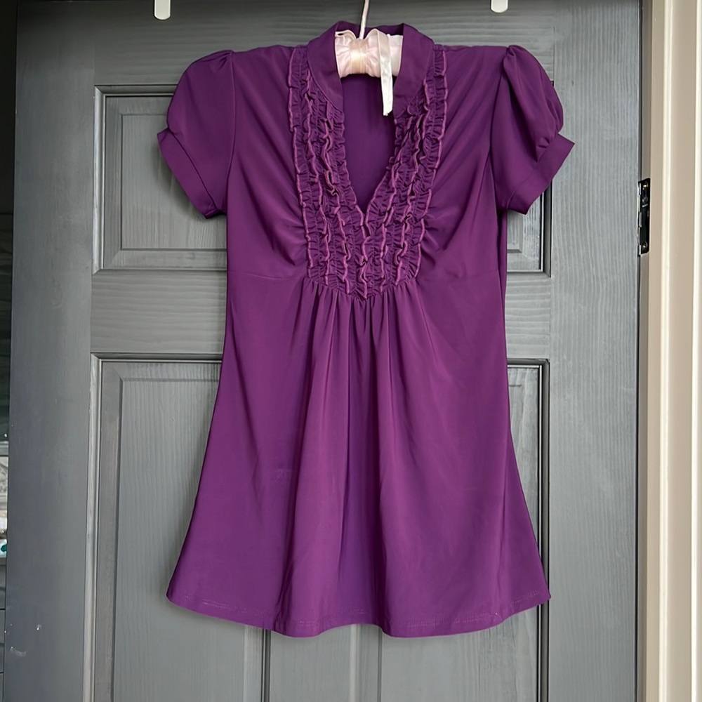 Purple baby doll top size small